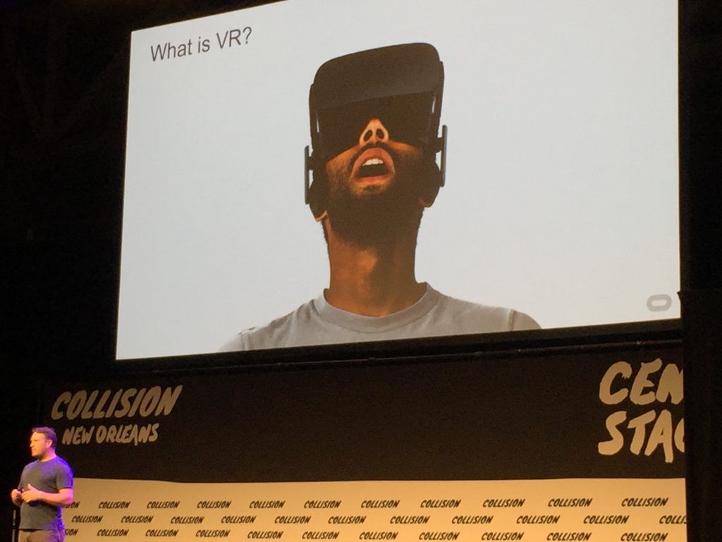 Virtual reality was a leading topic at the Collision conference in New Orleans. (Kevin Grant/GroundTruth)