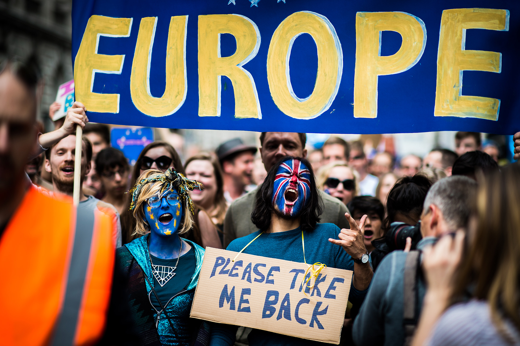 Thousands of people marched through London on July 2, 2016 as part of the 'March for Europe' Brexit protest. (Photo by Garon S/Flickr User)