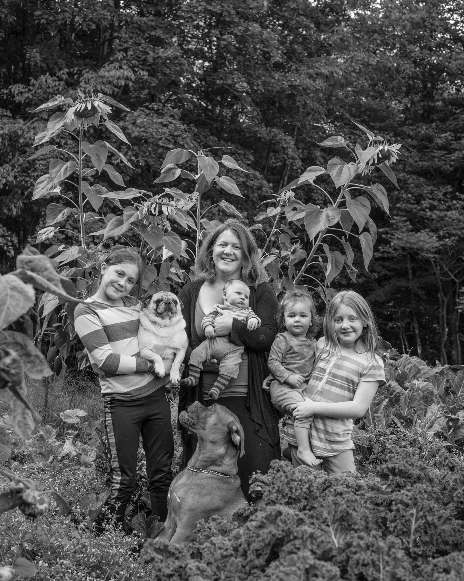 Braelyn Gillespie at home with her family in Craftsbury, VT.