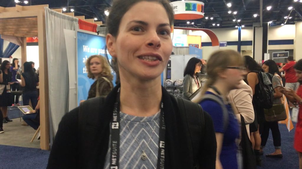 Michal Segalov at the Grace Hopper Celebration of Women in Computing in Houston, Texas. (Peter Maroulis/GroundTruth)