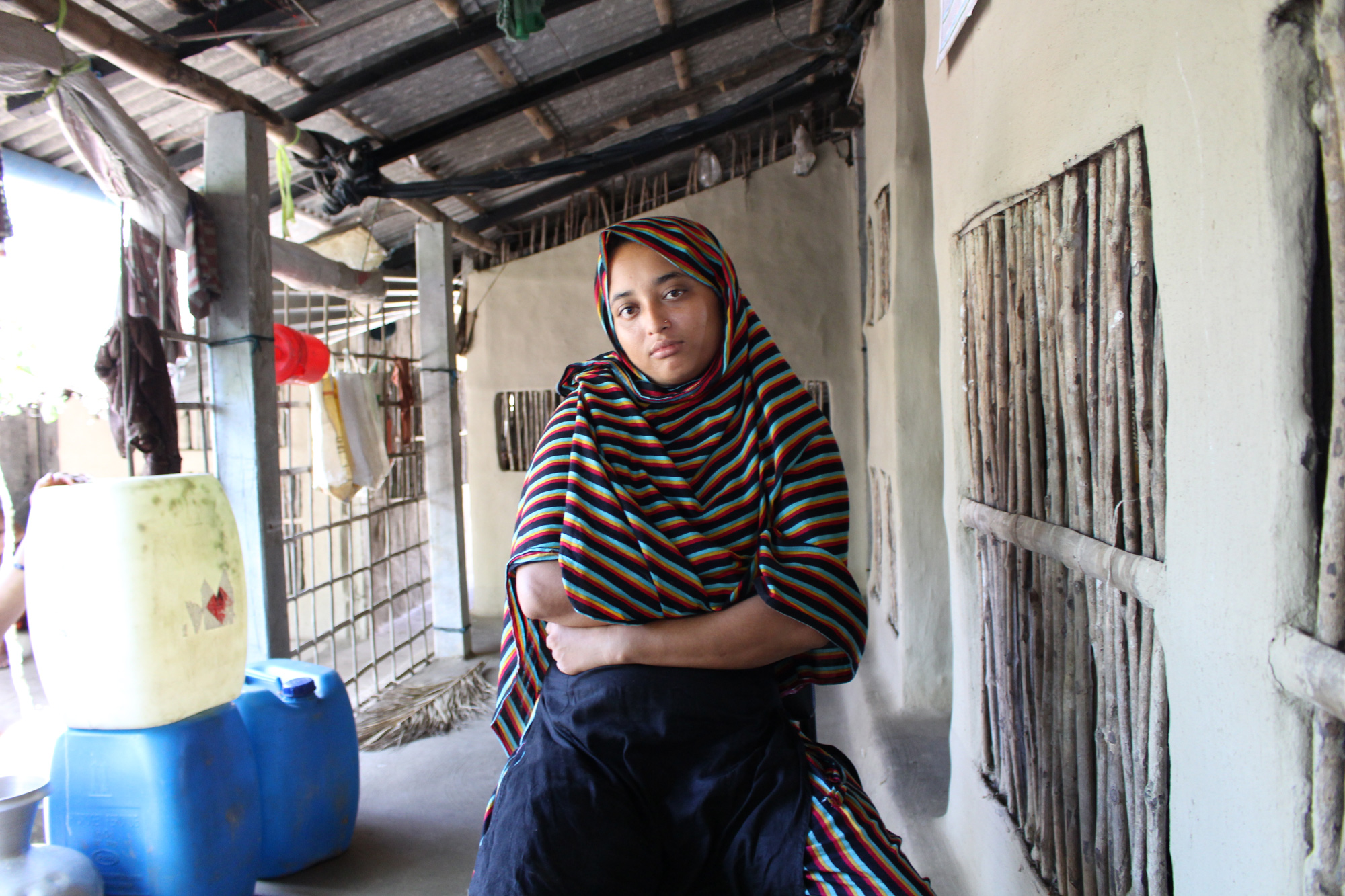  Khadija Begum, 24, has been married for 10 years. Before she became pregnant, she lived for a few years with her husband, who works as in a garment workshop in Dhaka. (Photo by Neha Thirani Bagri/GroundTruth)