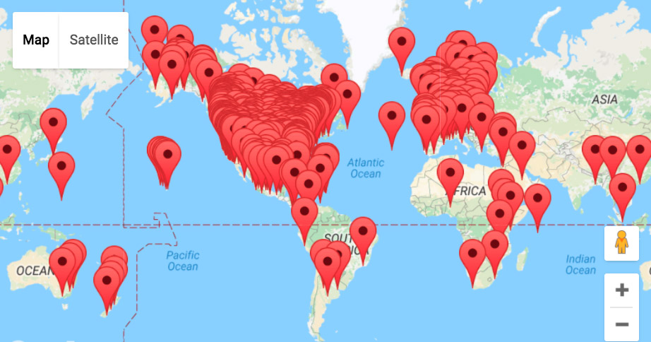 More than 600 marches are planned around the world. (Screenshot from womensmarch.com)