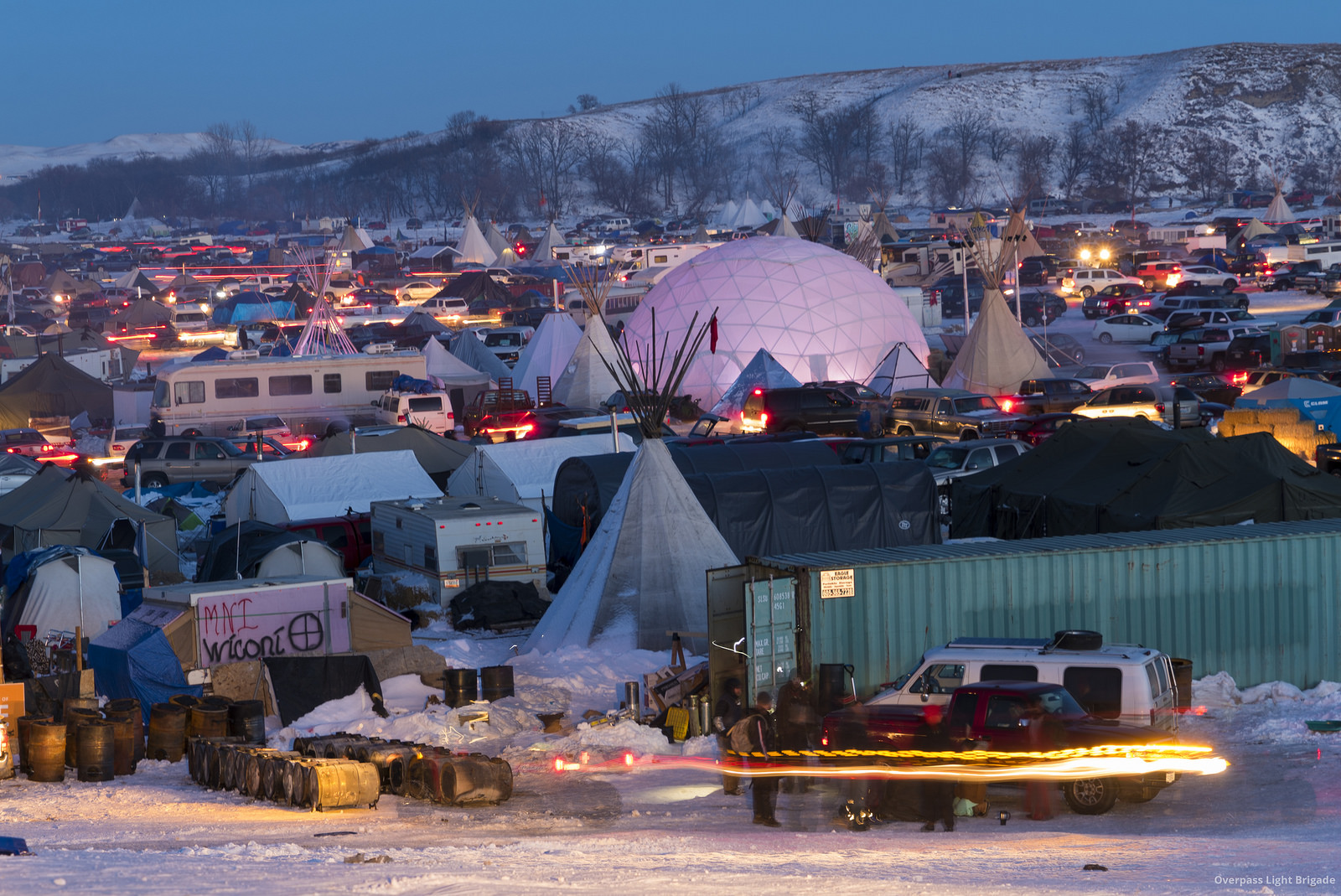 The Oceti Sakowin Resistance Camp on Dec. 4, 2016. (Photo by Joe Brusky/Flickr User)