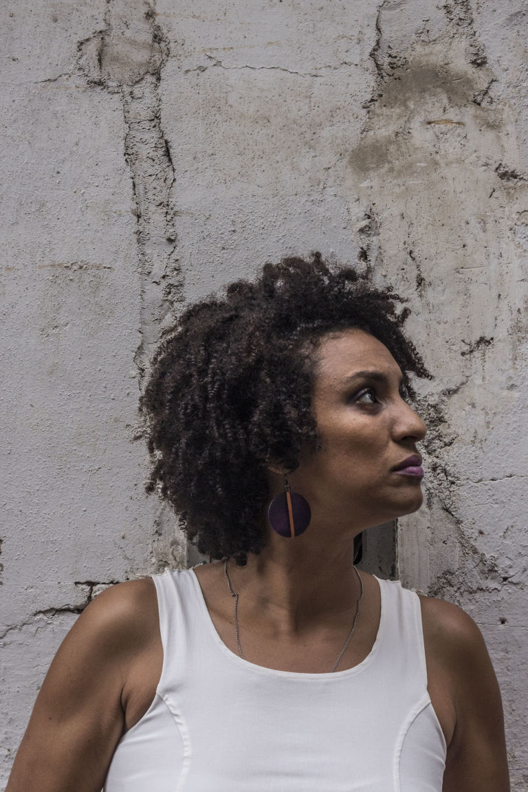 Marielle Franco, a single mother who grew up in Rio's Favela or Maré, has now become one of the first black women elected to city council. (Photo by Leonardo Coelho/GroundTruth)