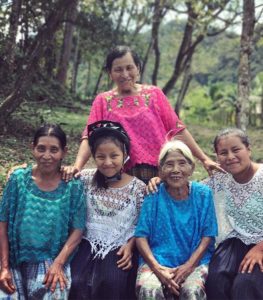 Candelaria and her family. Her great-granddaughters received bicycles so that they won't have to walk three miles to get to school. (Lauren Bohn/GroundTruth)