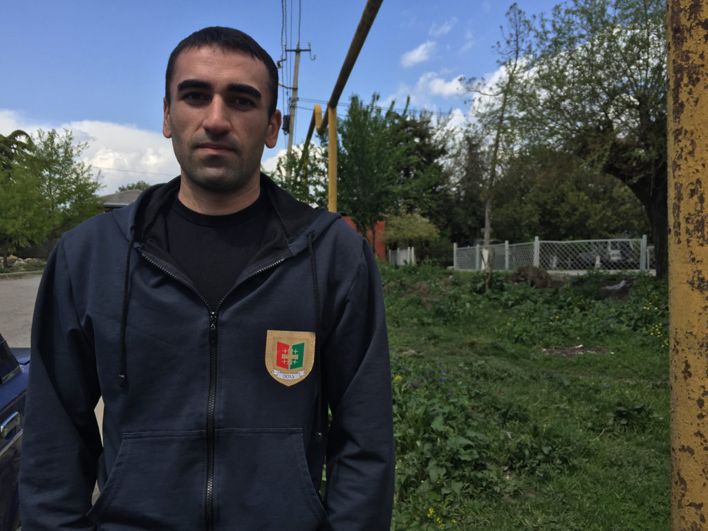 Joni Barishvili is a lifelong resident of Ditsi who describes living near the Russian-occupied South Ossetia as being “closer to the place that hurts our heart.” (Maryam Saleh/Medill/GroundTruth)