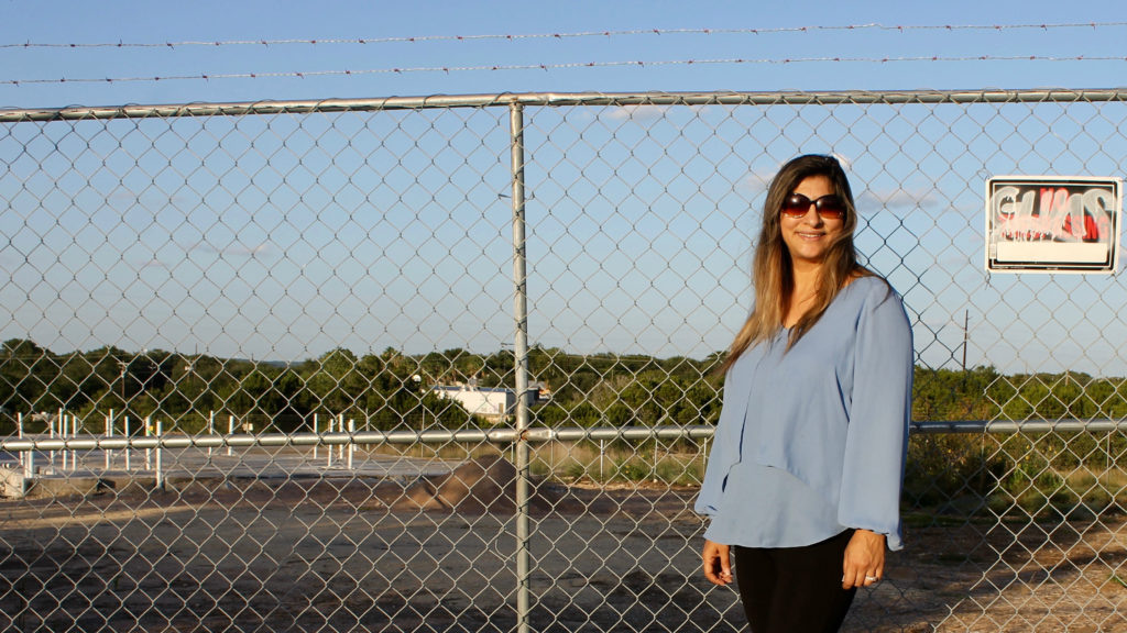 Kay Zazy, a member of the Islamic Center of Lake Travis, says the loss of her mosque hurt as much as the loss of her parents. She has made it a mission to reach out to her neighbors and educate them about Islam. (Cate Malek/GroundTruth)