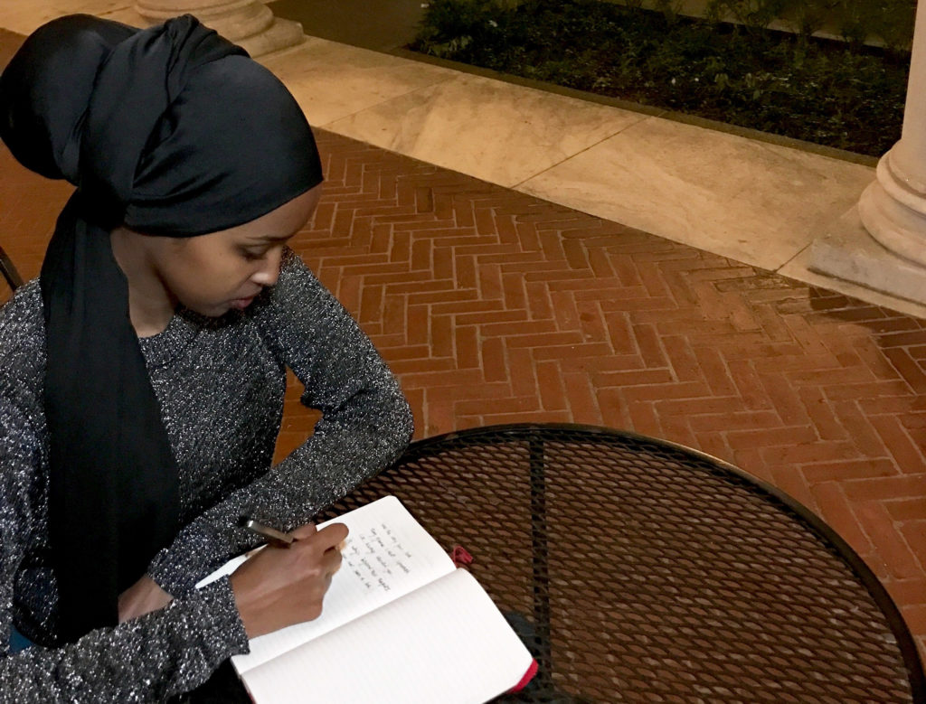 Amal Hussein was inspired to write poetry by her grandmother, who she has only known through videos and phone calls. (Photo courtesy of Amal Hussein)